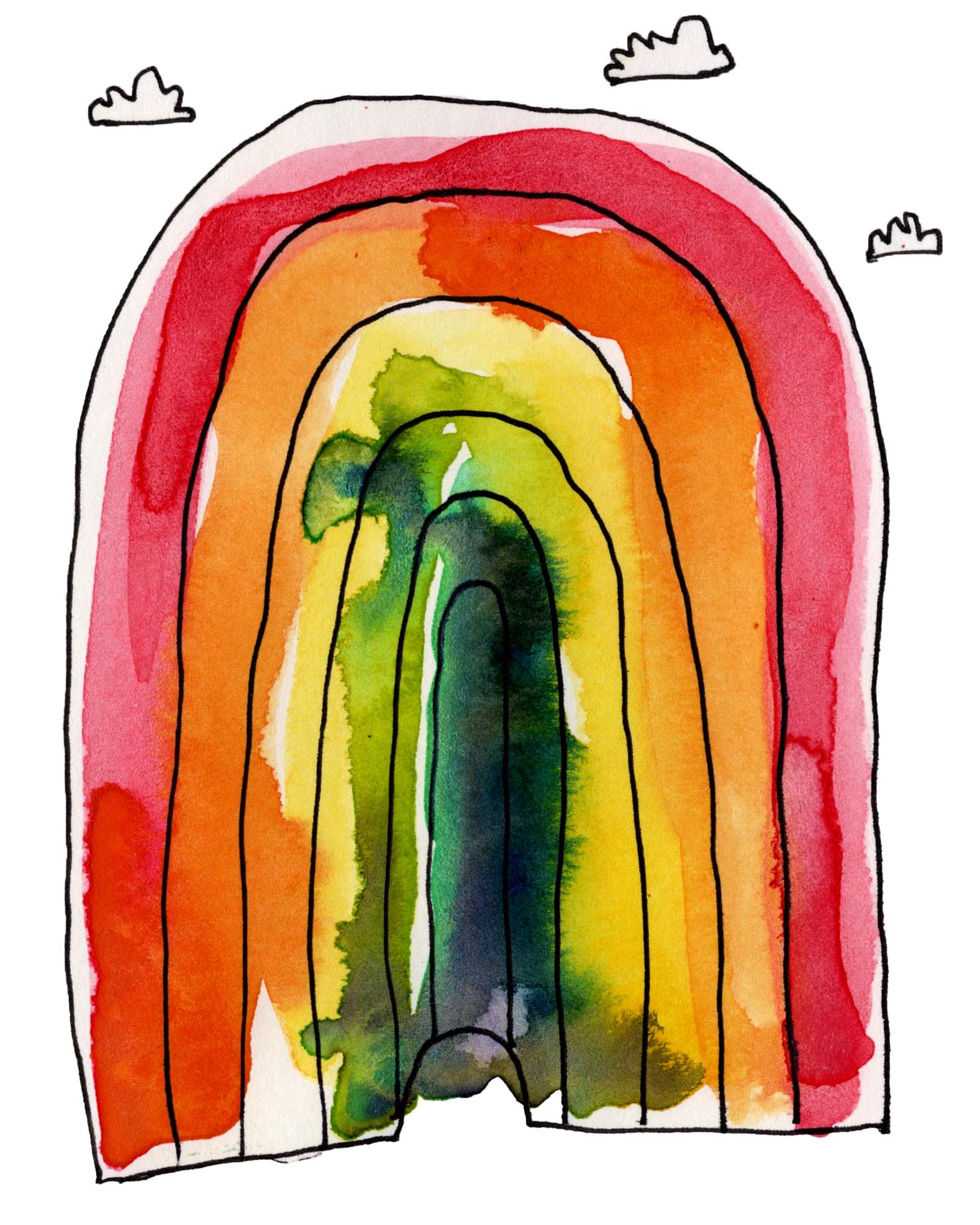 Day 49 Rainbow Notecard