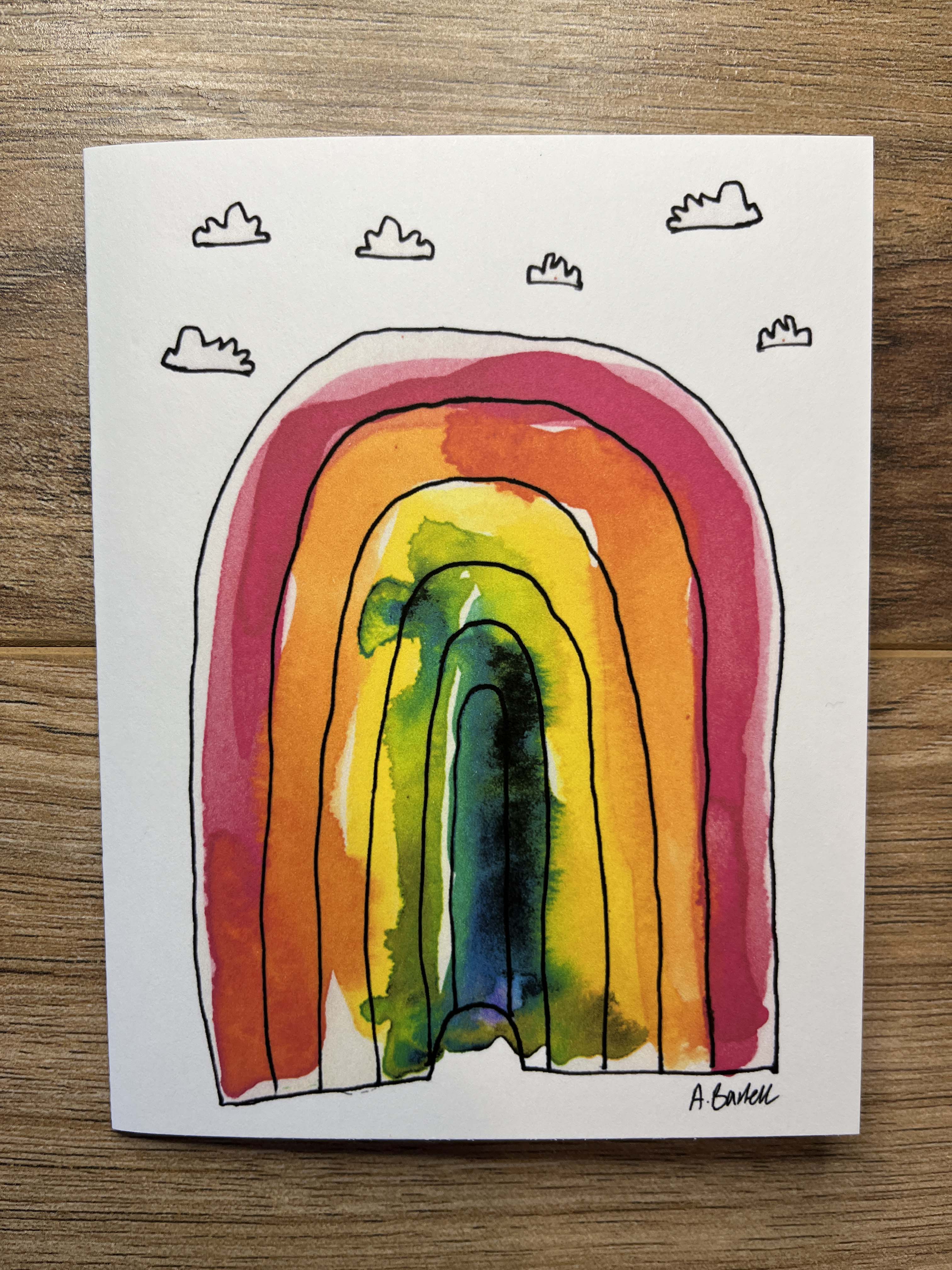 Day 49 Rainbow Notecard