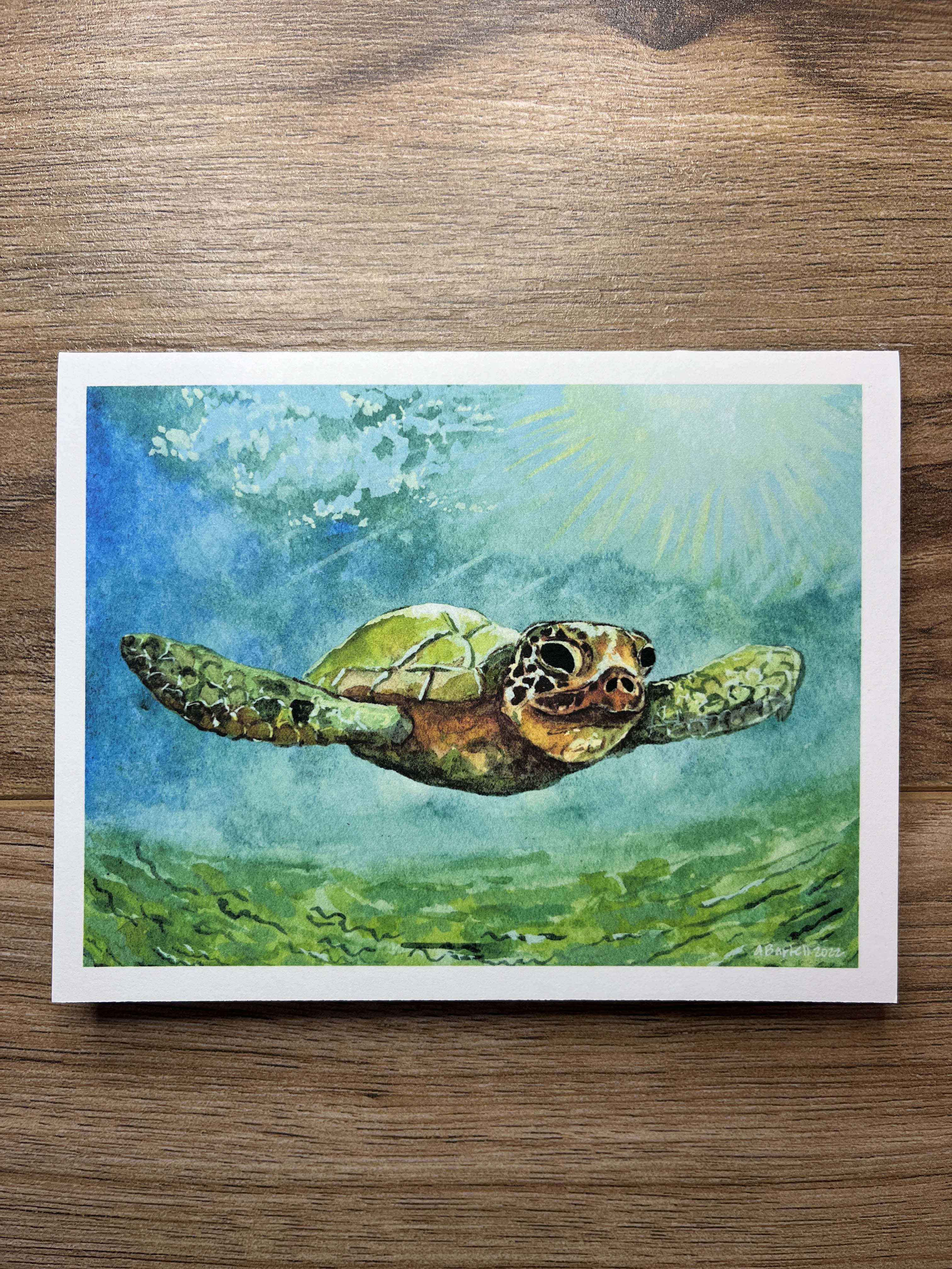 Sea Turtle Notecard