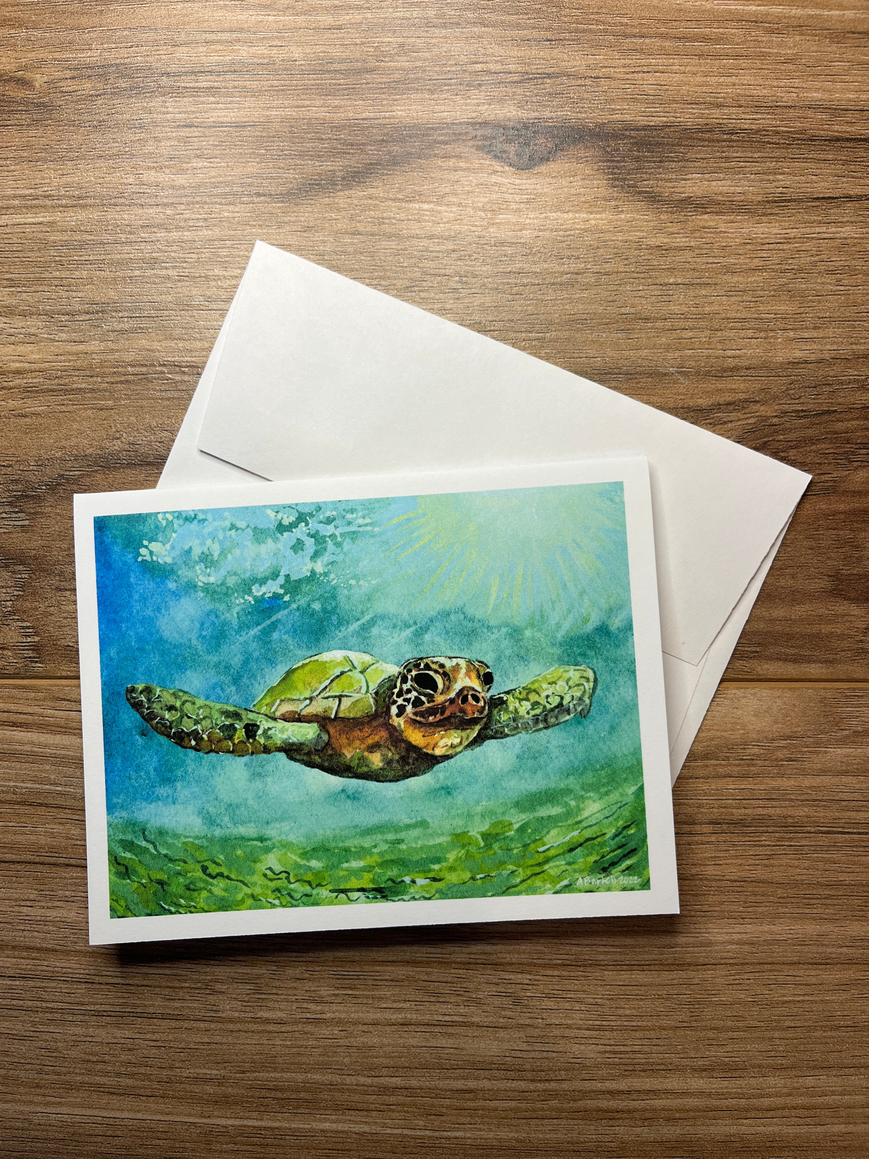 Sea Turtle Notecard