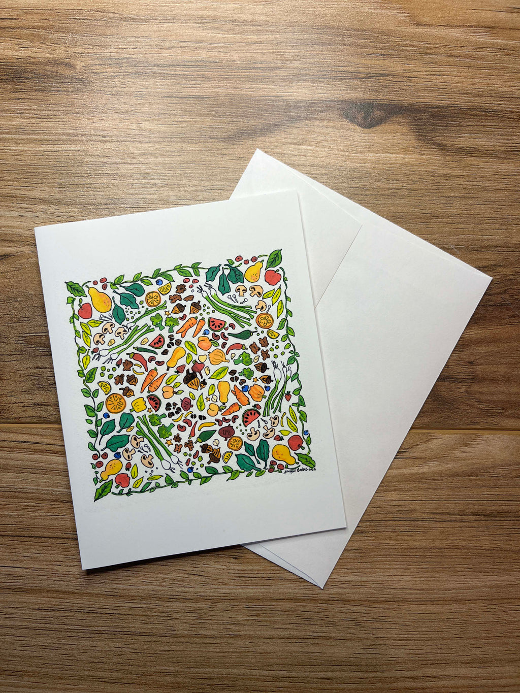Fruit & Veg Pattern Notecard