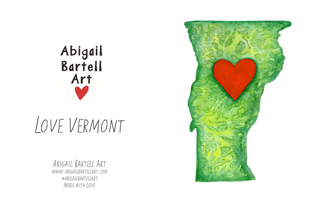 Love Vermont Notecard