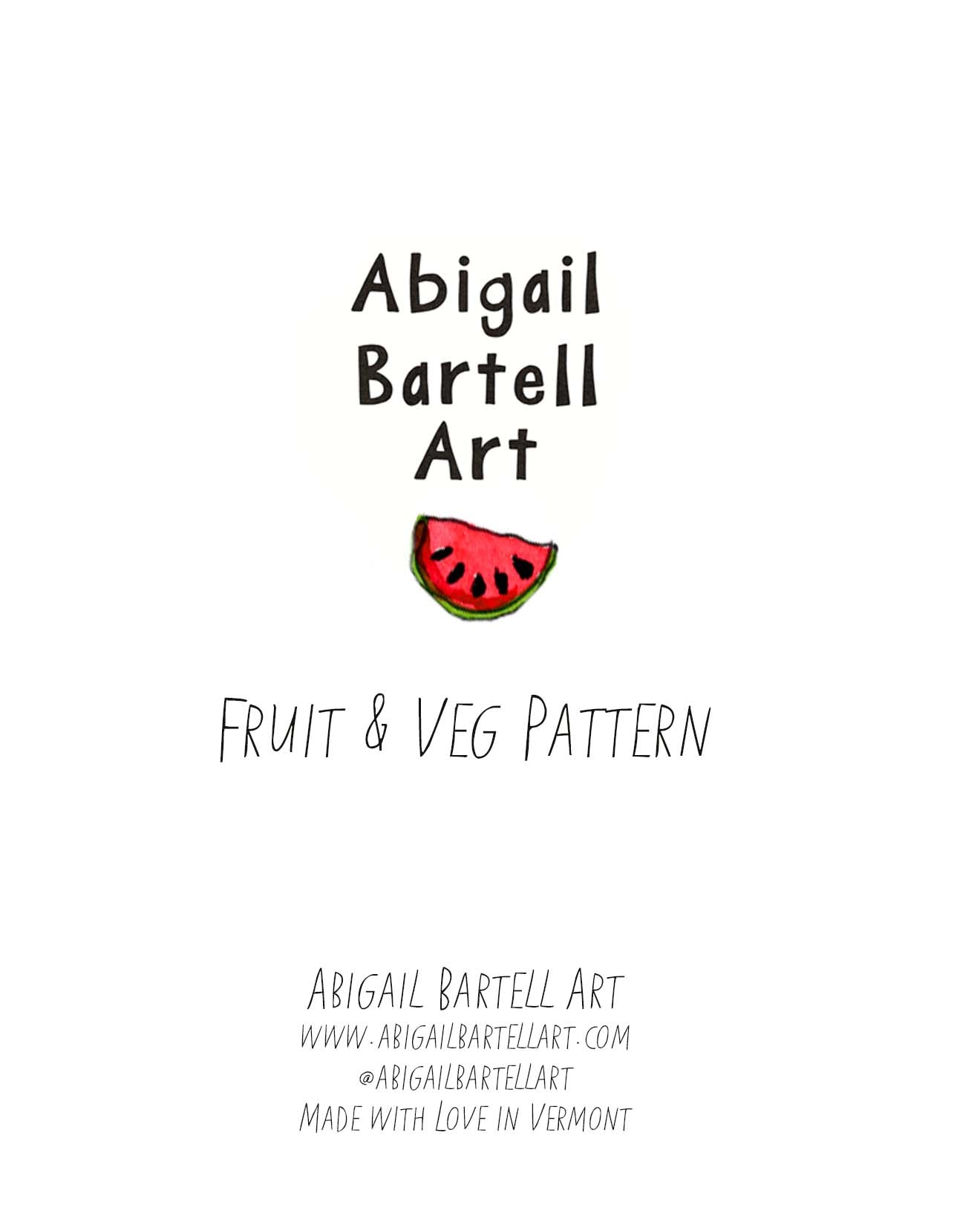 Fruit & Veg Pattern Notecard