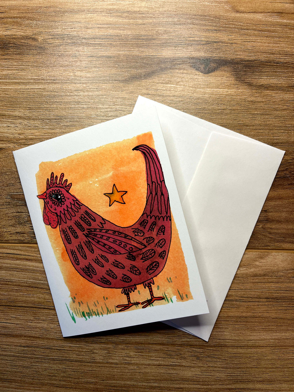 Little Red Hen Notecard