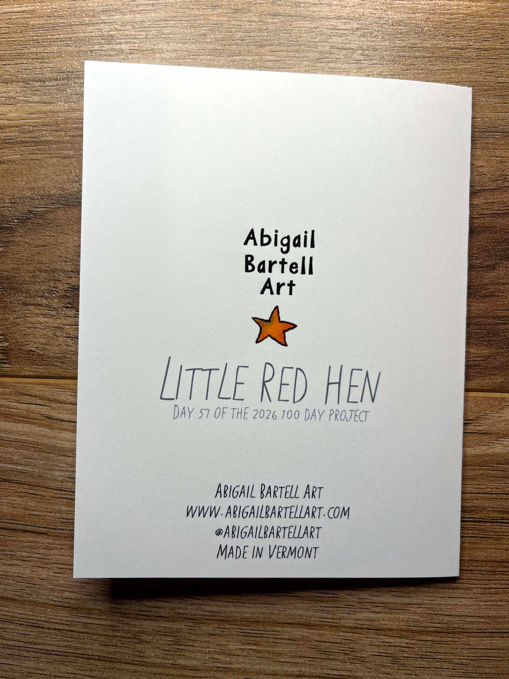 Little Red Hen Notecard