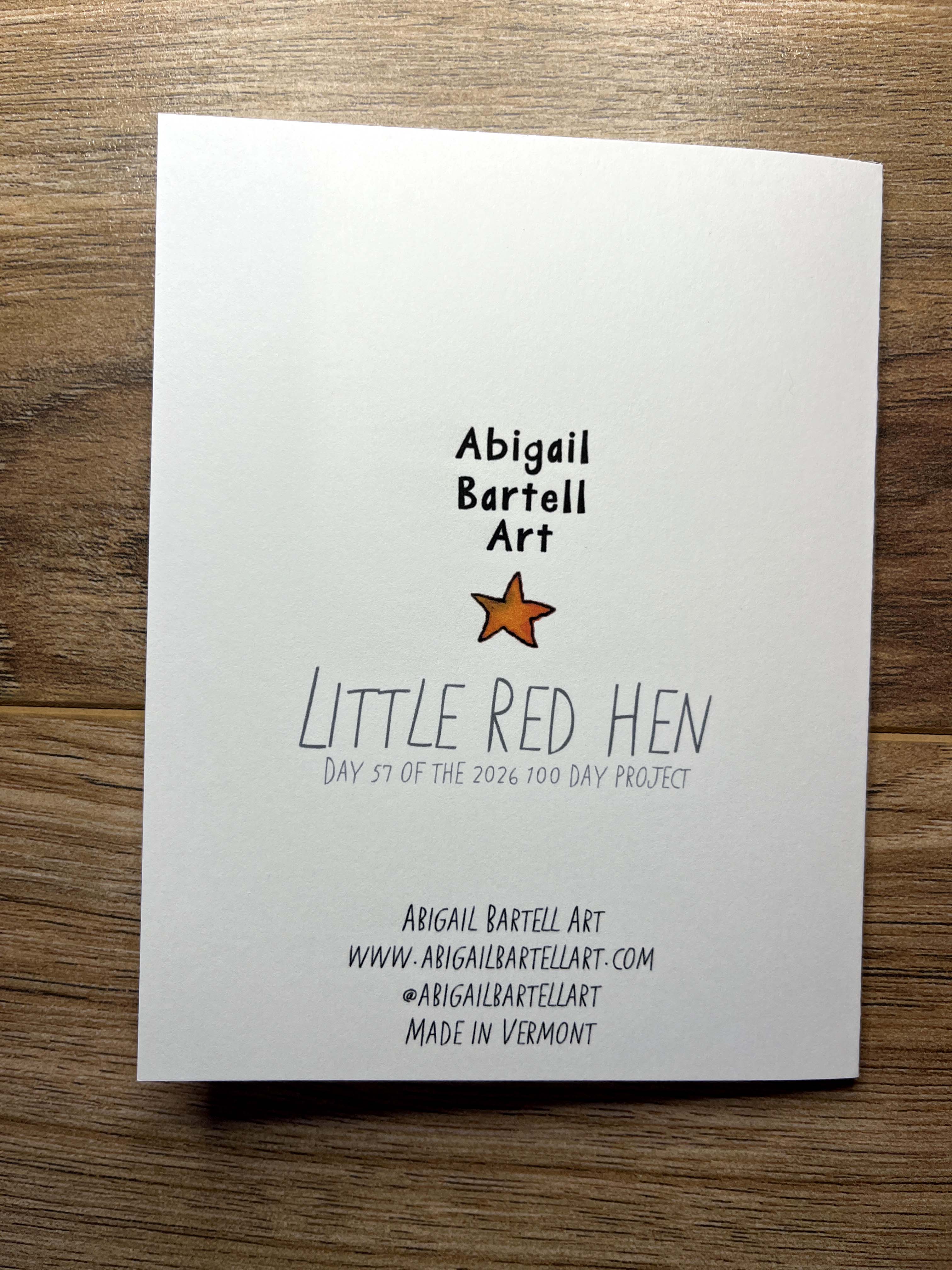 Little Red Hen Notecard